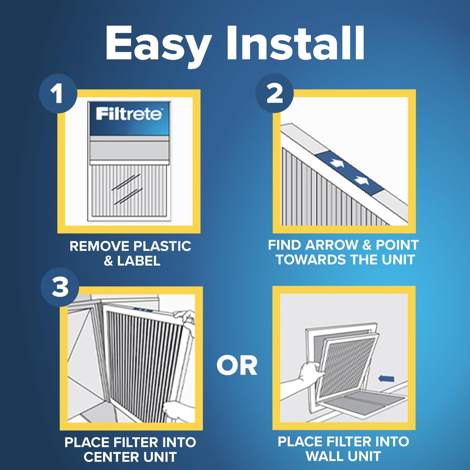 Filtrete 20x25x1 AC Furnace Air Filter, MERV 12, MPR 1500, CERTIFIED asthma & allergy friendly, 3 Month Pleated 1-Inch Electrostatic Air Cleaning Filter, 2-Pack (Actual Size 19.719x24.688x0.78 in) - Image 3